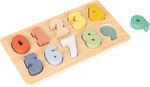 New Classic Toys Vkladacie drevené puzzle - čísla od 0 do 9