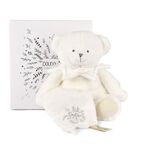 Doudou Darčeková sada Plyšový medvedík s dečkou 30 cm béžový