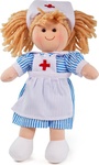 Bigjigs Toys Látková bábika zdravotná sestrička Nancy 28 cm