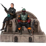 Iron Studios Star Wars: A Mandalori - Boba Fett és Fennec Shand a trónon 1/10