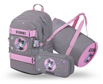 BAAGL SET 3 Skate Kuromi Grey: Rucksack, Federmäppchen, Sporttasche GRS
