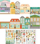 Petit Collage Autocolante reutilizabile cu scena My Little Town