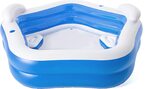 Bestway 54153 Nafukovací detský bazén s opierkami a sedačkami 213cm x 207cm x 69 cm