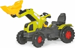 Rollytoys Šliapací traktor Farmtrac Claas Axos s predným nakladačom