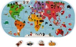 Janod Hračka do vody puzzle Mapa sveta 28 ks