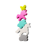 Haba Dynamická zábavná hra Stacking Challenge Jednorožci 5 figúrok 300 zadaní