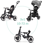 QPLAY Trojkolka Rito eva plus Grey, vek 10-72 mesiacov