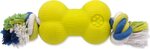 Hračka Dog Fantasy STRONG FOAMED kosť guma s povrazom 8,8cm
