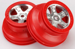 Traxxas disk 2.2/3.0" SCT saténovo-červený (2)