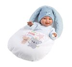 Llorens 63805 NEW BORN - muñeca bebé realista con sonidos y cuerpo de tela suave