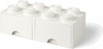 LEGO® úložný box 8 - so zásuvkami biela 250 x 500 x 180 mm