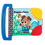 BABY EINSTEIN Puha könyv rágókákkal és textúrákkal Shapes at the Farm™, 0m+