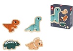 Janod Drevené vkladacie puzzle Dinosaury 4v1 Dino