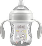 Chicco Hrnček Transition učiaci s držadlami grey, 4m+