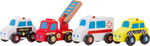 New Classic Toys Sada drevených mini vozidiel - 4 ks