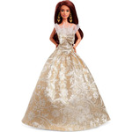 Mattel Barbie Vianočná bábika bruneta 2025