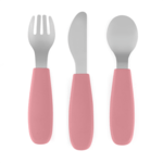 PETITE&amp;MARS Sada príborov s nerezovej ocele Take&amp;Match Dusty Rose 12m+