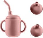 Silikónový hrnček 2v1, Old Pink