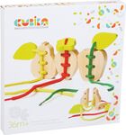 CUBIKA 14811 Ovocie - sada 3 drevených šnurovacích hračiek - 6 drevených prvkov, 3 šnúrky