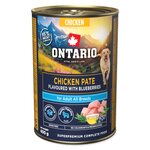 Konzerva Ontario Adult kuracie paté s príchuťou čučoriedok 400g