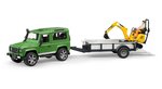Bruder 02593 Land Rover con remolque y microexcavadora JCB