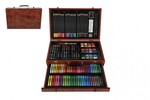Sada na malovanie - Art box kreatívna sada 143ks v drevenom kufríku 38x25x8cm