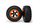 Traxxas koleso 2.2/3.0", disk SCT čierno-oranžový, pneu SCT (2) (2WD predný)