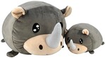 Magic Baby Nosorožec - mamička s mláďatkom - set plyšových hračiek 20 a 40 cm