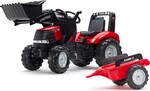 Falk Šliapací traktor 996AM Case IH Puma 240CVX s nakladačom a vlečkou