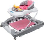 Detské chodítko s hojdačkou a silikónovými kolieskami Baby Mix ružové