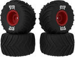 Arrma koleso s pneu dBoots Chevron MT, disk červený (4): GROM