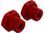 Mozzo ruota Arrma 17mm alluminio rosso (2)