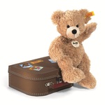 STEIFF Friends Fynn Teddy bear in suitcase, beige plyšová hračka