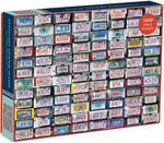 Galison Puzzle Collage Kfz-Kennzeichen 1000 Teile