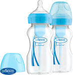 DR.BROWN'S Flasche anticolic Options + Weithals 2x270 ml Kunststoff blau