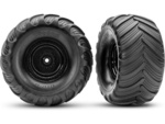 Traxxas kolo 2.0/3.0", disk črn offset 29mm, pnevmatika Terra Groove (par)