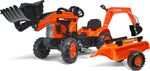 Falk šliapací traktor 2065N Kubota backhoe s predným bagrom a prívesom s otočným bagrom