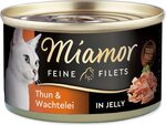Konzerva Miamor Feine Filets Adult tuniak s prepeličími vajcami v želé 100g
