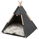 Tipi cueva, fieltro, 55 × 65 × 55 cm, antracita