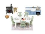 Sylvanian Families Möbel - elegantes Esszimmer mit Kamin