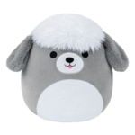 SQUISHMALLOWS Sivo-biely ovčiarsky pes - Arnold, 13 cm