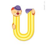 Janod Drevené písmenko U lepiace 9 cm