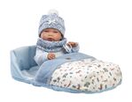 Llorens 73825 NEW BORN NIÑO - muñeca bebé realista con cuerpo de vinilo completo