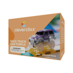 Cleverclixx Mágneses versenypálya – Lila autó – 1 db