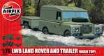 Classic Kit Militär A02324 - LWB Land Rover (Hardtop) und Anhänger (1:76)