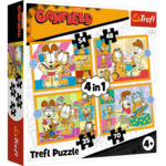 Trefl Puzzle 4v1 Garfield zbožňuje lasagne