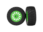 Traxxas koleso 2.2/3.0", disk Rally zelený, pneu Gravel (2)