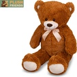 Plush Friends medveď plyšový 80cm tmavo hnedý s mašľou