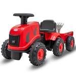 Detské odrážadlo traktor s vlečkou a náradim Baby Mix Benny červené