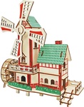 Woodcraft Drevené 3D puzzle Veterný mlyn